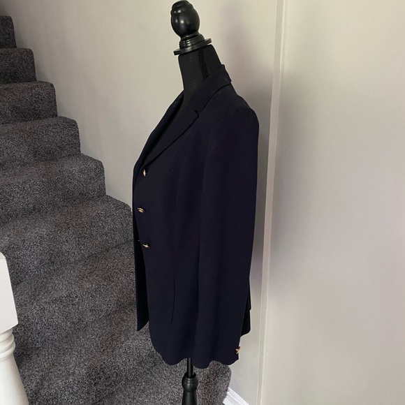 Kasper & Company ASL Blazer Jacket - Size 14 - Color Navy Blue - Picture 3 of 10